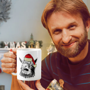Taza De Café Cabra divertida de Navidad