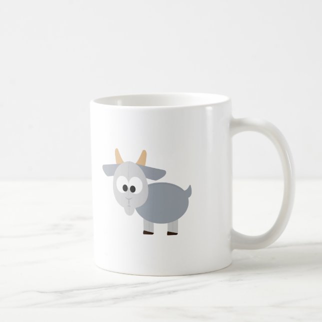 Taza De Café Cabra gris adorable (Derecha)