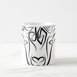 Taza De Café Cabra/oveja tribal negra y blanca