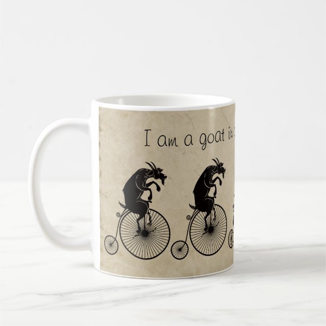 Taza De Café Cabra que monta una bici (Izquierda)