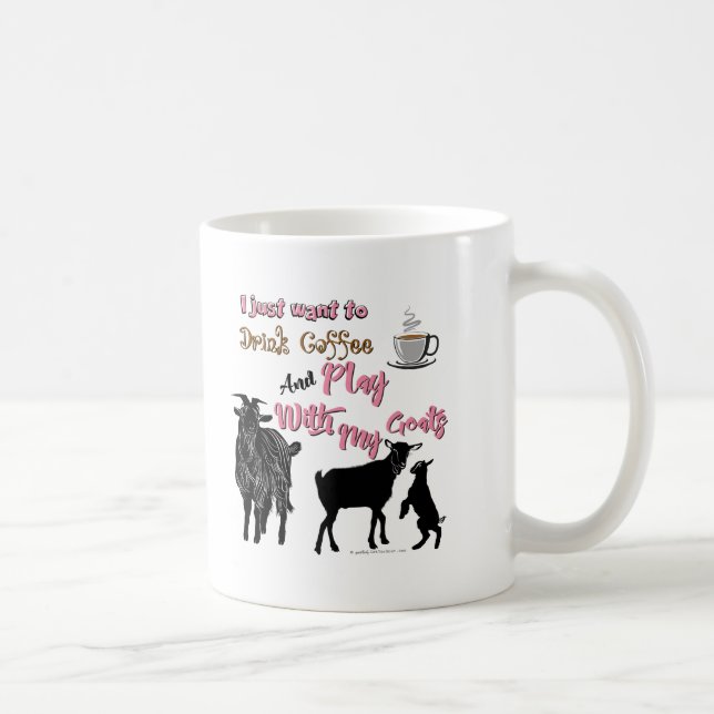 Taza De Café CABRAS | Quieres beber café y jugar con cabras (Derecha)