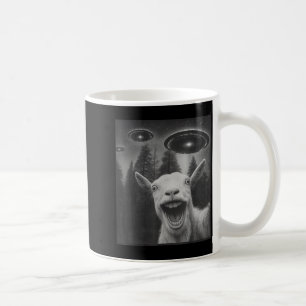 Taza De Café Cabrito Divertido Selfie Alien UFO para Hombres Mu