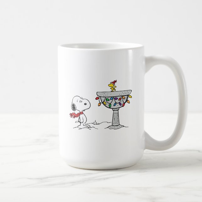 Taza De Café Cacahuetes | Baño de aves congelado Snoopy & Woods (Derecha)