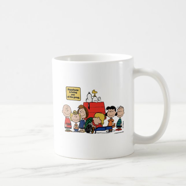 Taza De Café Cacahuetes | La felicidad es ser una pandilla (Derecha)