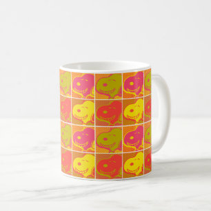 Taza De Café Cacahuetes Patrón de arte pop Snoopy