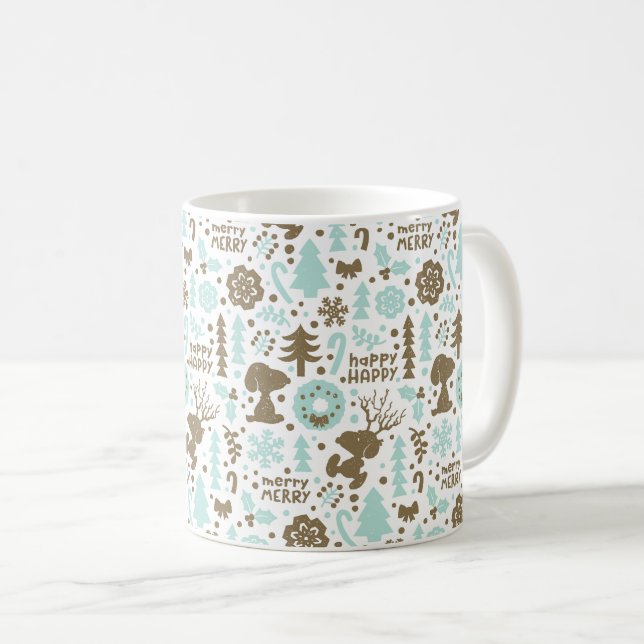 Taza De Café Cacahuetes | Patrón de Navidades escarpados (Anverso derecho)