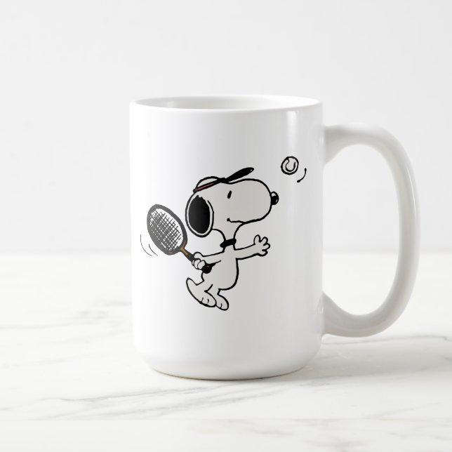 Taza De Café Cacahuetes | Snoopy Juega Al Tenis (Derecha)