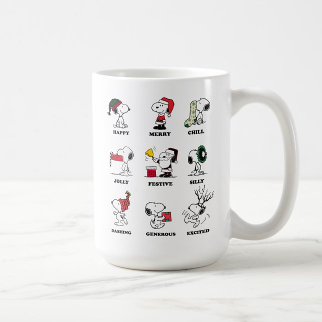 Taza De Café Cacahuetes | Snoopy Navidades Holiday Moods (Derecha)