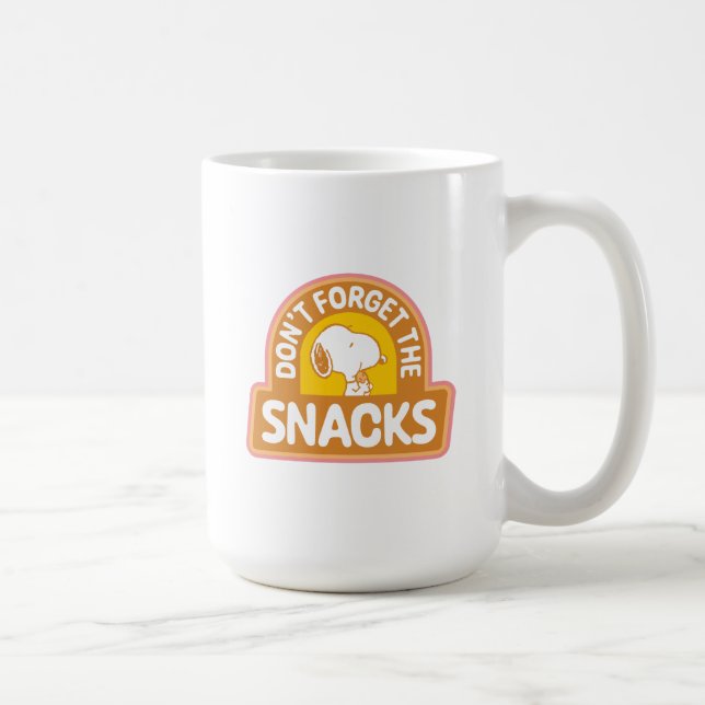 Taza De Café Cacahuetes | Snoopy No olvides los aperitivos (Derecha)