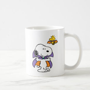 Taza De Café Cacahuetes Snoopy Woodstock Vampiro Halloween