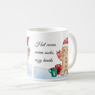 Taza De Café Cacao caliente, calcetines calientes Mug - Navidad