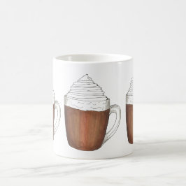 Taza De Café Cacao chocolate caliente con crema batida de invie