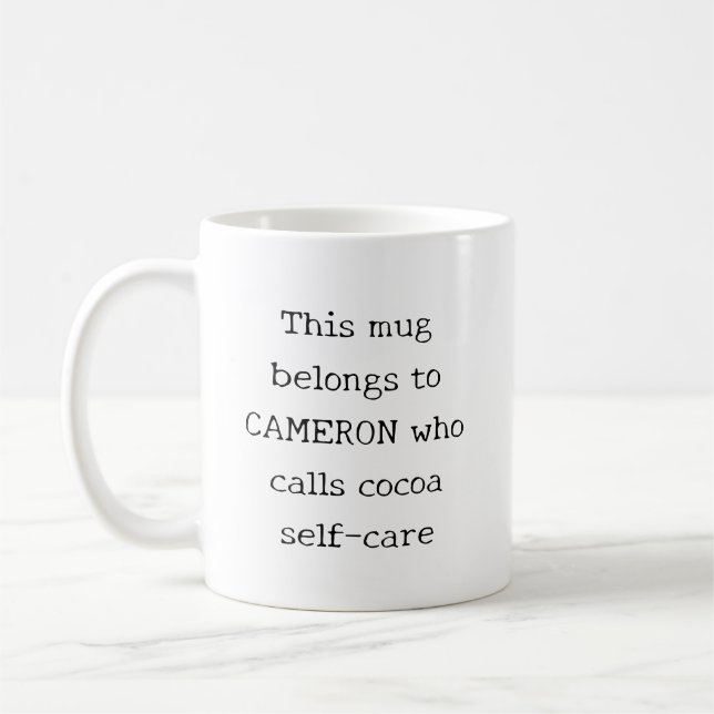 Taza De Café Cacao de Navidad con cita divertida personalizada (Izquierda)