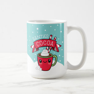 Taza De Café Cacao y galletas para Santa