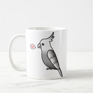 Taza De Café Cacatúa de dibujos animados de cara blanca Pájaro 