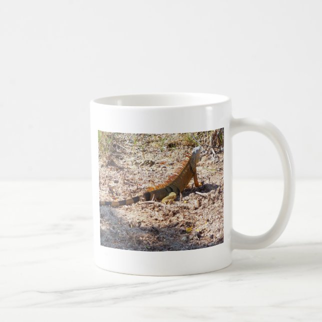 Taza De Café Cacería de iguana naranja (Derecha)