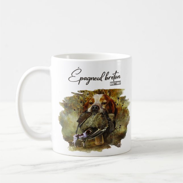Taza De Café Cacería de Woodcock con el español británico (Izquierda)