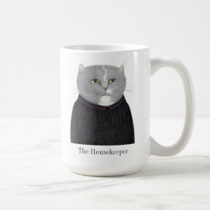 Taza De Café CACHORA DE LA CASA CAT Tall White Mug + Texto