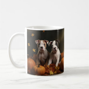 Taza De Café Cachorro American Staffordshire Delicia de Otoño