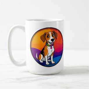 Taza De Café Cachorro Animado Adorable con Collar