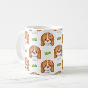 Taza De Café Cachorro Beagle en acuarela linda 