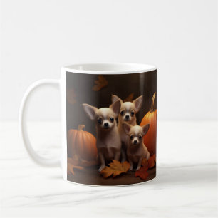 Taza De Café Cachorro Chihuahua Delicia de Otoño Calabaza