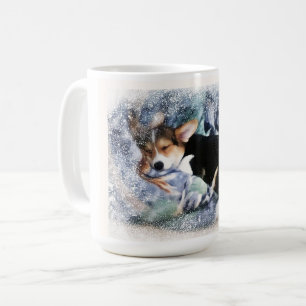 Taza De Café Cachorro Corgi de vacaciones