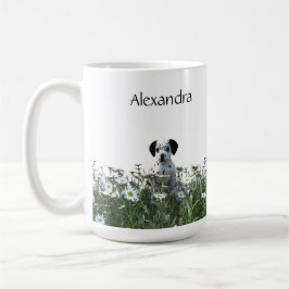 Taza De Café Cachorro dálmata en daisies