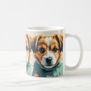 Taza De Café Cachorro de arte de perro de cachorro lindo - Café