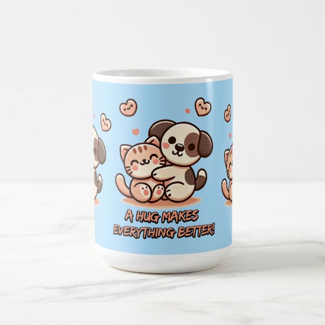 Taza De Café Cachorro de cachorros y gatitos (Centro)
