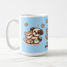 Taza De Café Cachorro de cachorros y gatitos