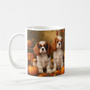 Taza De Café Cachorro de Cavalier King Charles Spaniel Calabaza
