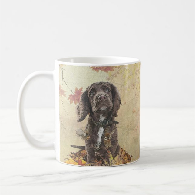 Taza De Café Cachorro de coco de chocolate (Izquierda)