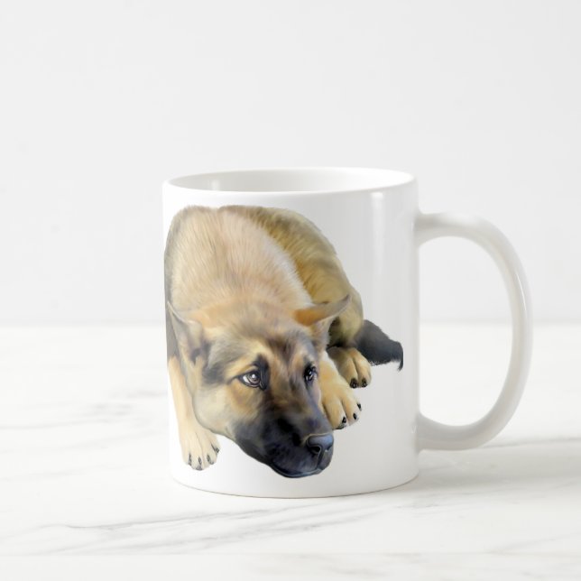 Taza De Café Cachorro de pastor alemán (Derecha)