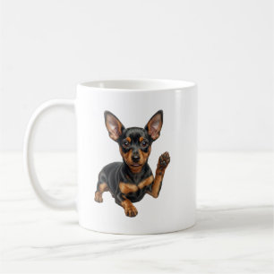 Taza De Café Cachorro de Pinscher Miniatura Min Pin Perro Papá 