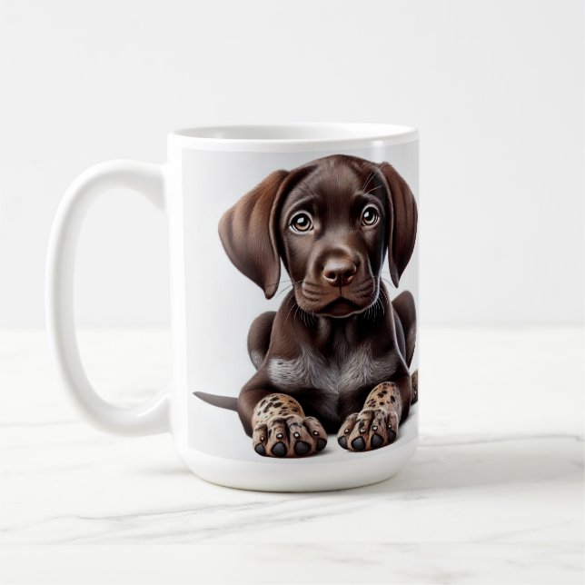Taza De Café Cachorro de Pointer Alemán de Pelo Corto (Izquierda)