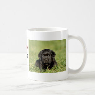Taza De Café Cachorro de recuperación de labrador negro