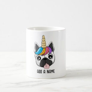 Taza De Café Cachorro de unicornio y pelo colorido
