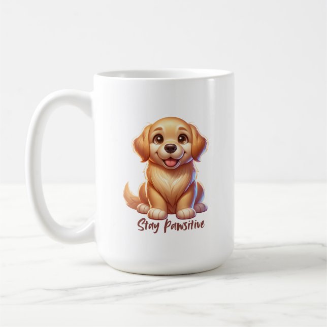 Taza De Café Cachorro Dorado Feliz (Izquierda)
