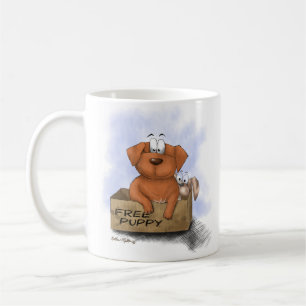 Taza De Café Cachorro Gratis Más 1 Dibujo Animado