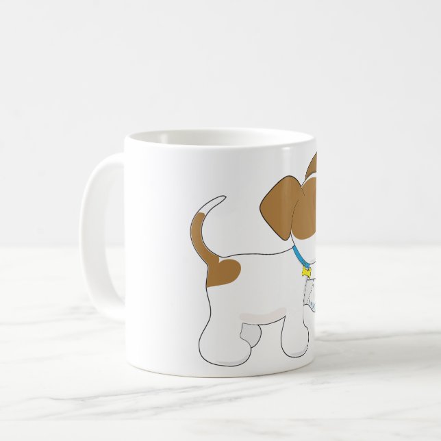 Taza De Café Cachorro herido con pata vendada (Anverso izquierdo)