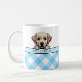 Taza De Café Cachorro Labrador Adorable Mejor Mamá Perro Gingha