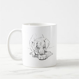 Taza de café Cachorro Labrador, Arte de Mamá Perro