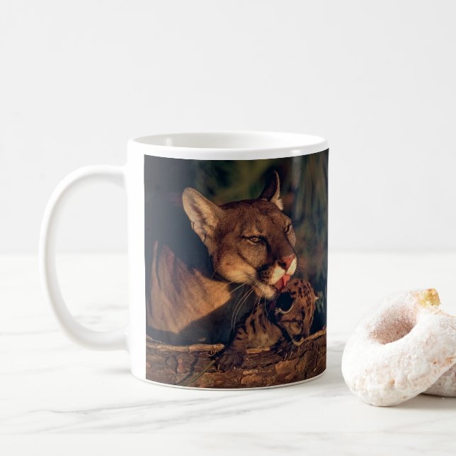 Taza De Café Cachorro lamido de Florida (Con donut)