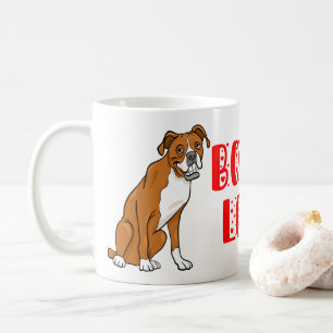 Taza De Café Cachorro Lindo Dibujo Animado Amante Boxer