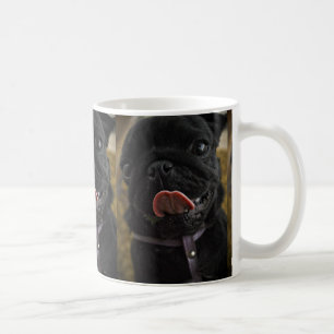 Taza De Café cachorro negro lamiendo