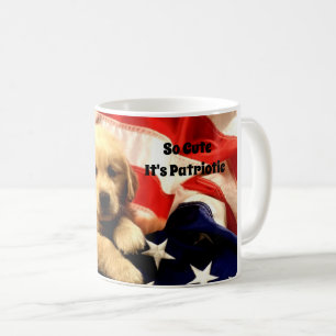 Taza De Café Cachorro patriótico