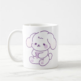 Taza De Café Cachorro Perrito Oreja Flácida Purpúrea Pastel Kaw