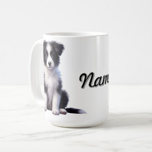 Taza De Café Cachorro Personalizado de Border Collie Adorable