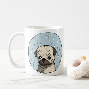 Taza De Café Cachorro Pug Adorable Divertido Nombre Personaliza